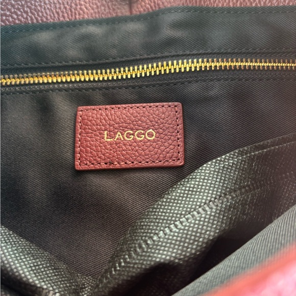 Burgundy Bella LAGGO bag Genuine Leather Hobo - Picture 2 of 5